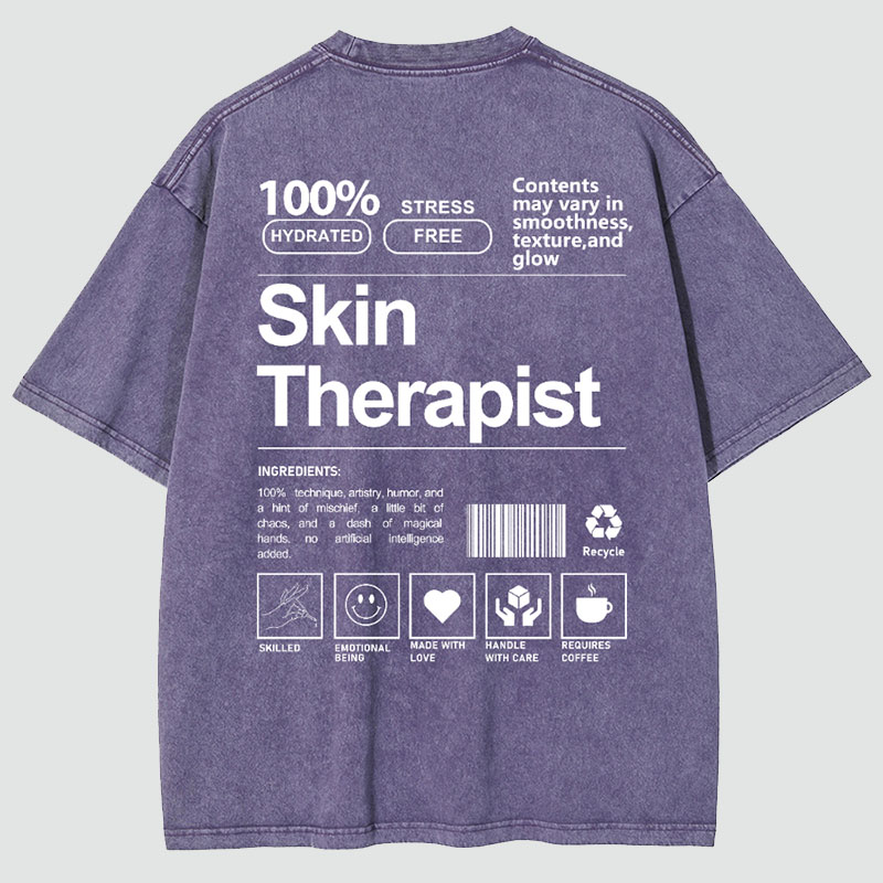 Skin Therapist Unisex Fit Washed T-Shirt