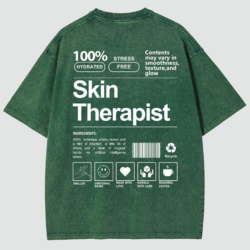 Skin Therapist Unisex Fit Washed T-Shirt