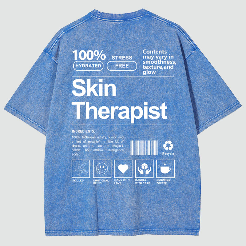 Skin Therapist Unisex Fit Washed T-Shirt