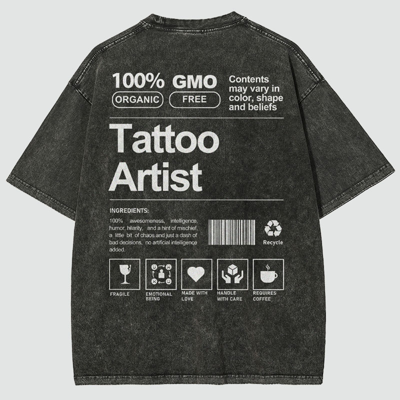 Tattoo Artist Unisex Fit Washed T-Shirt