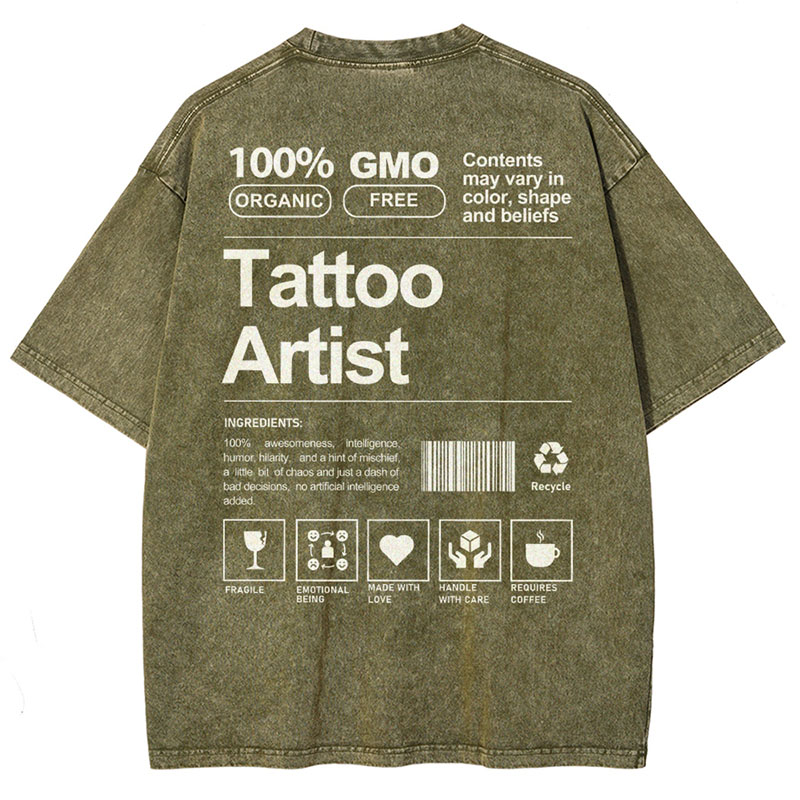 Tattoo Artist Unisex Fit Washed T-Shirt