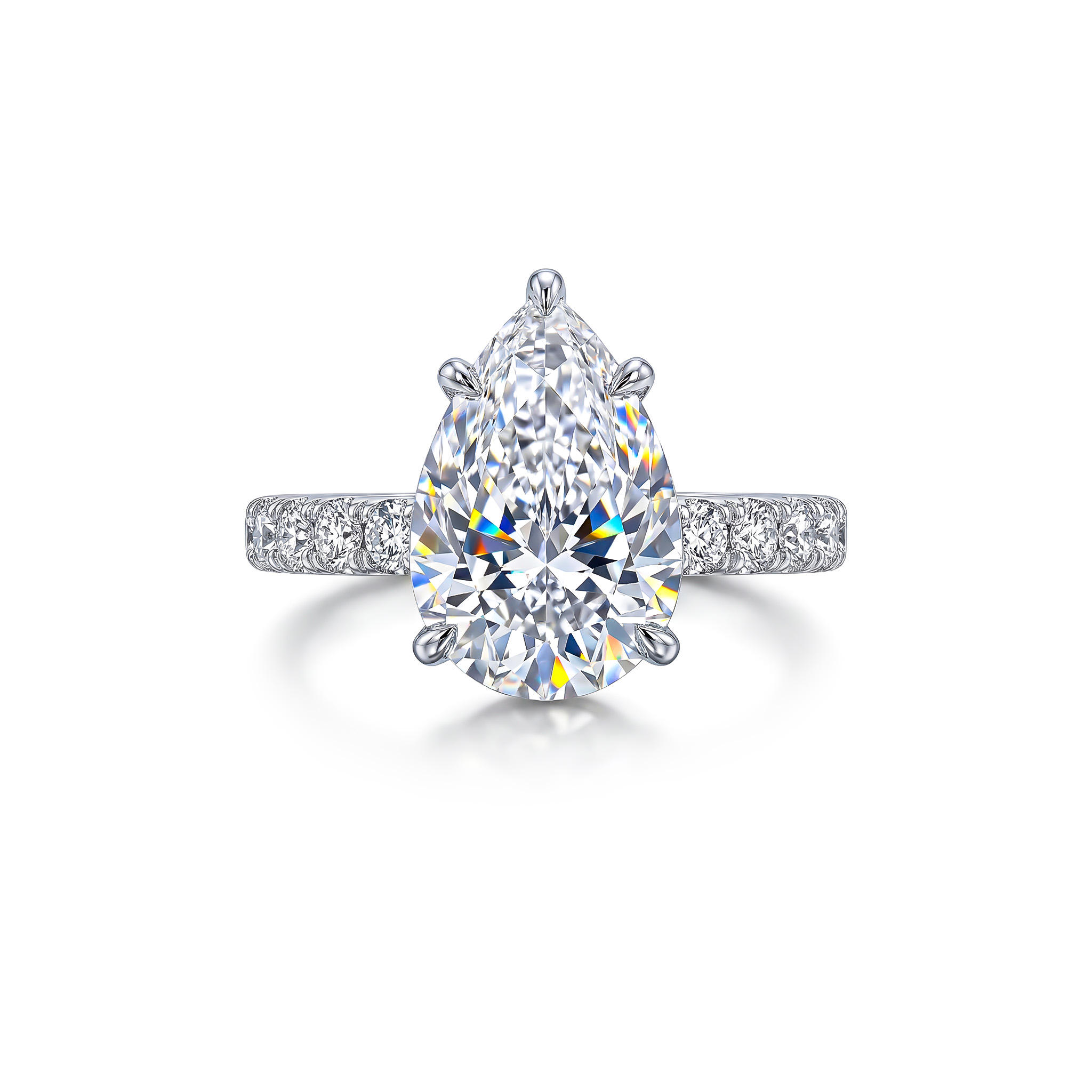 Customized Name/Letters Marquise Cut Diamond Engagement Ring