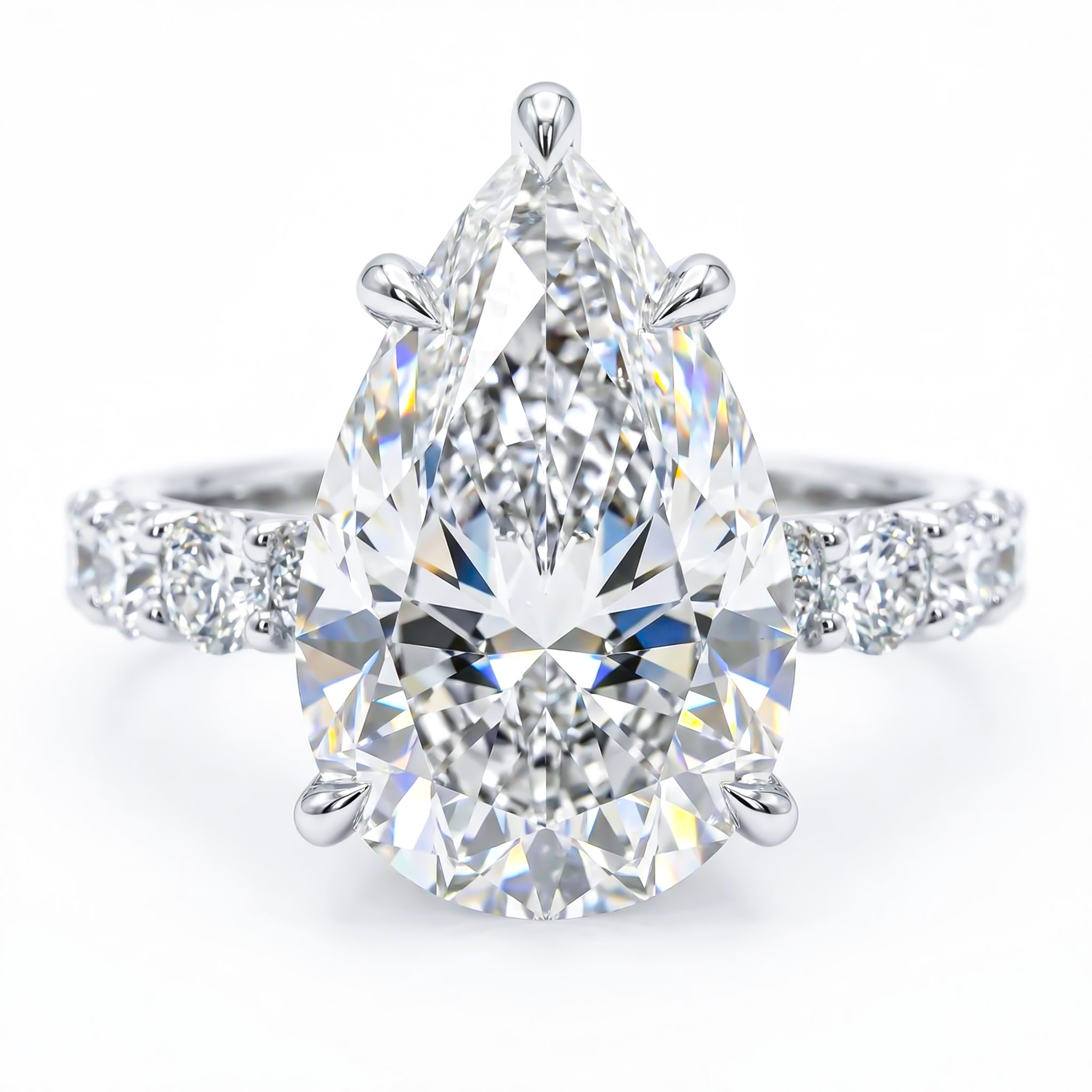 Customized Name/Letters Marquise Cut Diamond Engagement Ring