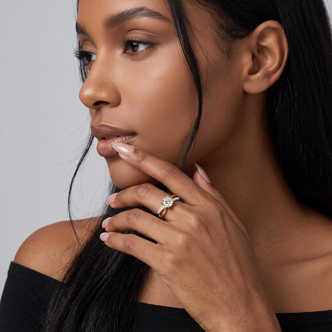 1.69ct. tw. Two-tone Irregular Shaped Solitaire Engagement Ring 1.69ct. tw. Two-tone Irregular Shaped Solitaire Engagement Ring