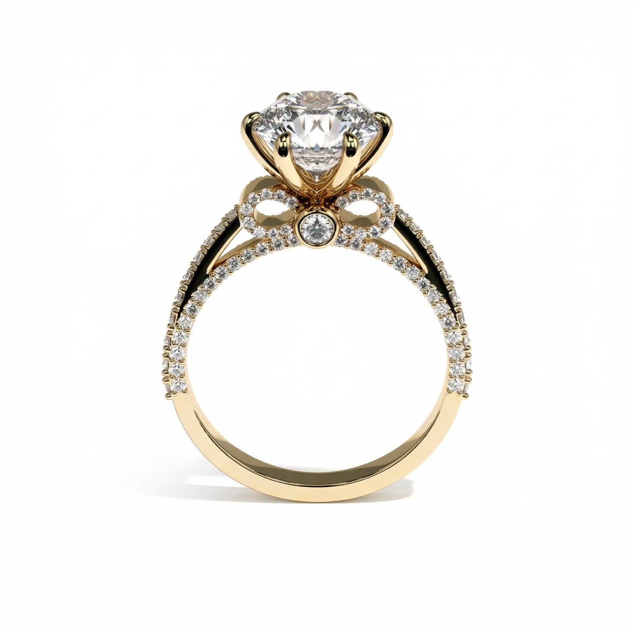 6-Claw 2.5CT Round Cut Solitaire Engagement Ring