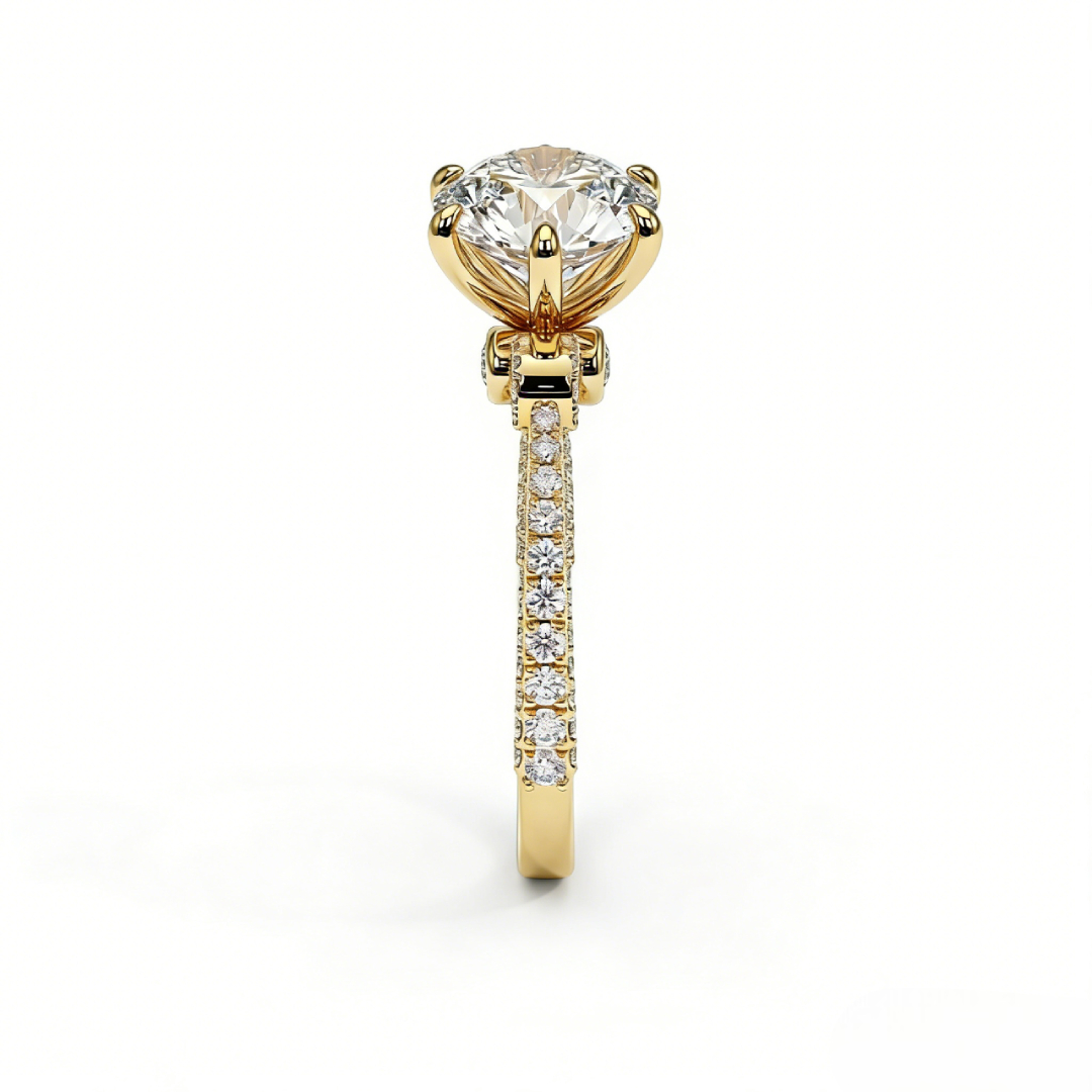 6-Claw 2.5CT Round Cut Solitaire Engagement Ring