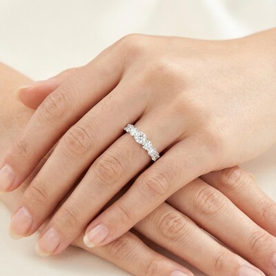3.8ct TCW Brilliant Round Cut Wedding Band