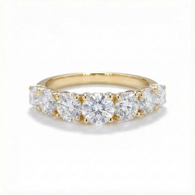 Brilliant Round Cut Wedding Band