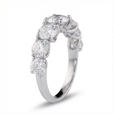 Brilliant Round Cut Wedding Band