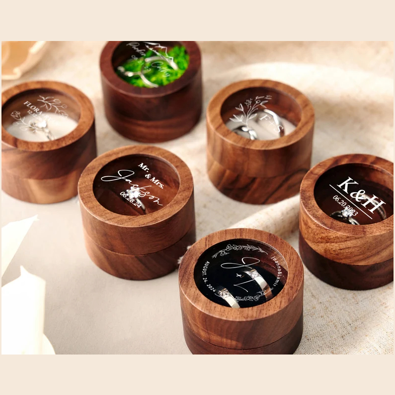 Personalized Wooden Wedding Engagement Ring Box Personalized Wooden Wedding Engagement Ring Box