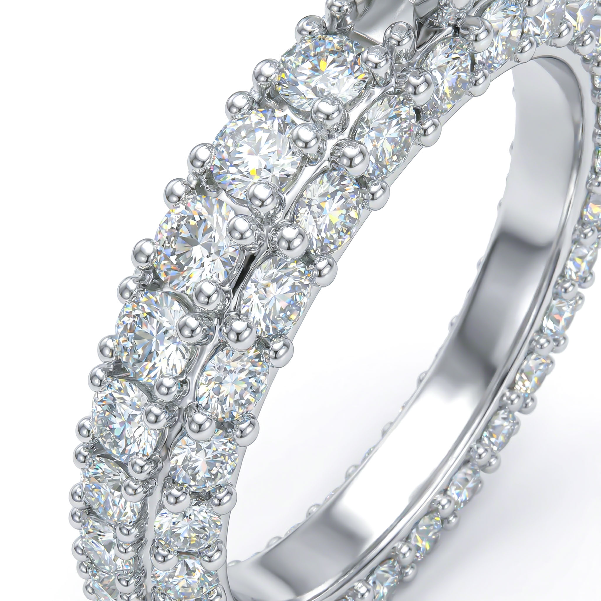 9.5 CT Radiant Cut Micro Paved Engagement Ring 9.5 CT Radiant Cut Micro Paved Engagement Ring