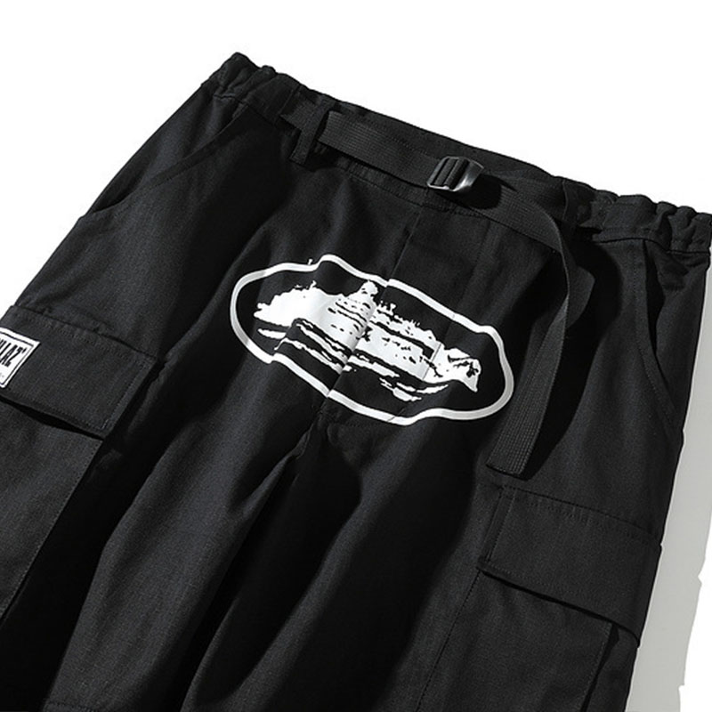 Street Print Multi-Pocket Work Pants