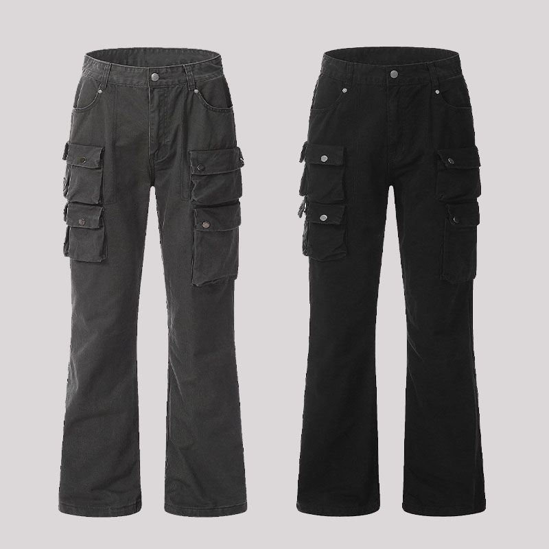 Multi-Pocket Micro Casual Pants