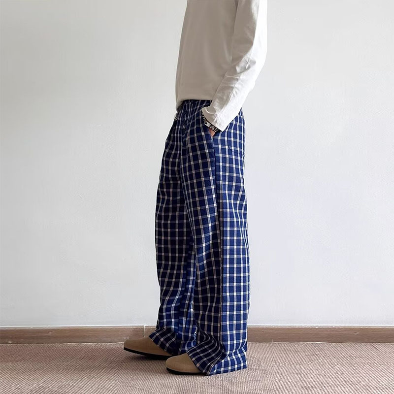 Slouchy Vintage Plaid Casual Pants