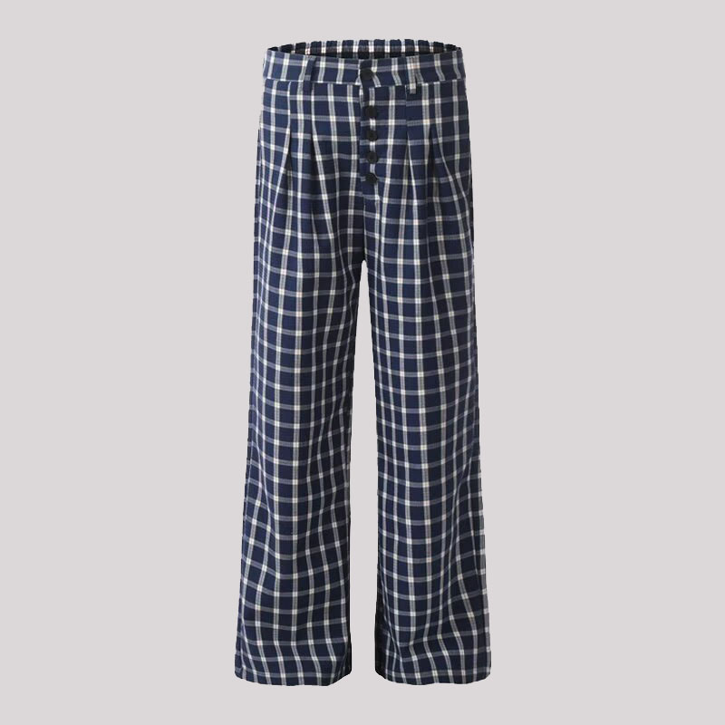 Slouchy Vintage Plaid Casual Pants