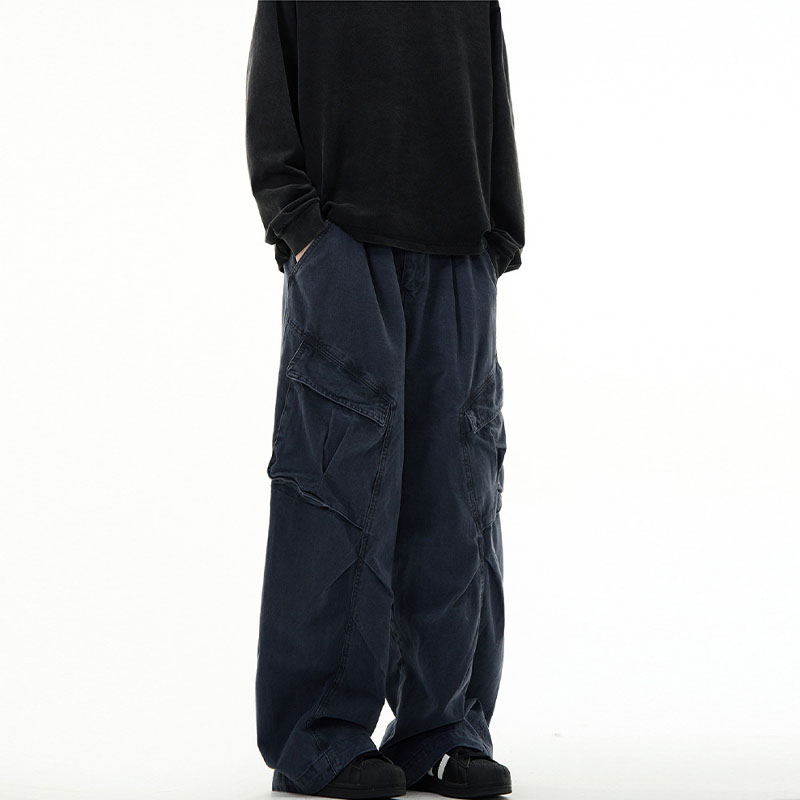 Vintage Deconstructed Pleated Work Pants