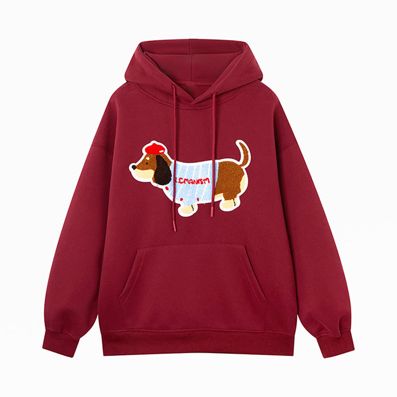 Fun Dog Embroidered Hoodie