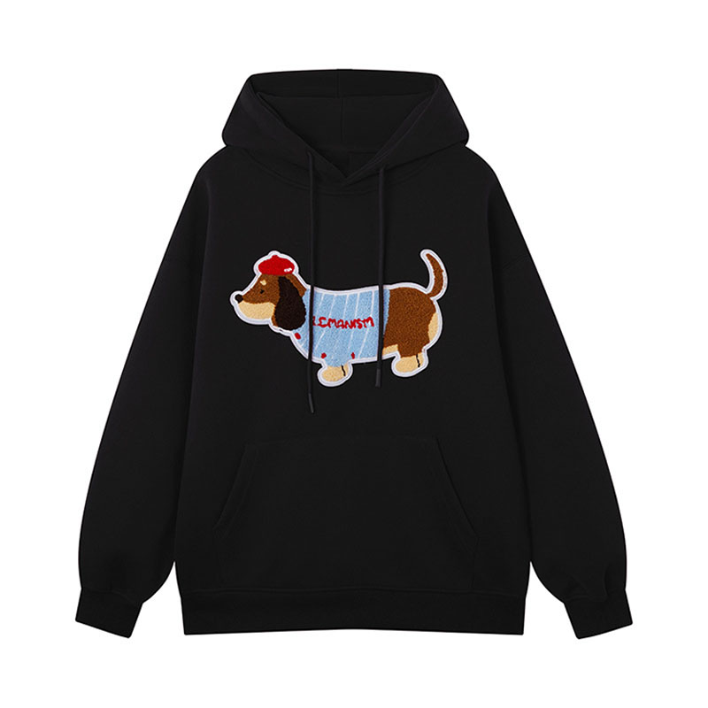 Fun Dog Embroidered Hoodie