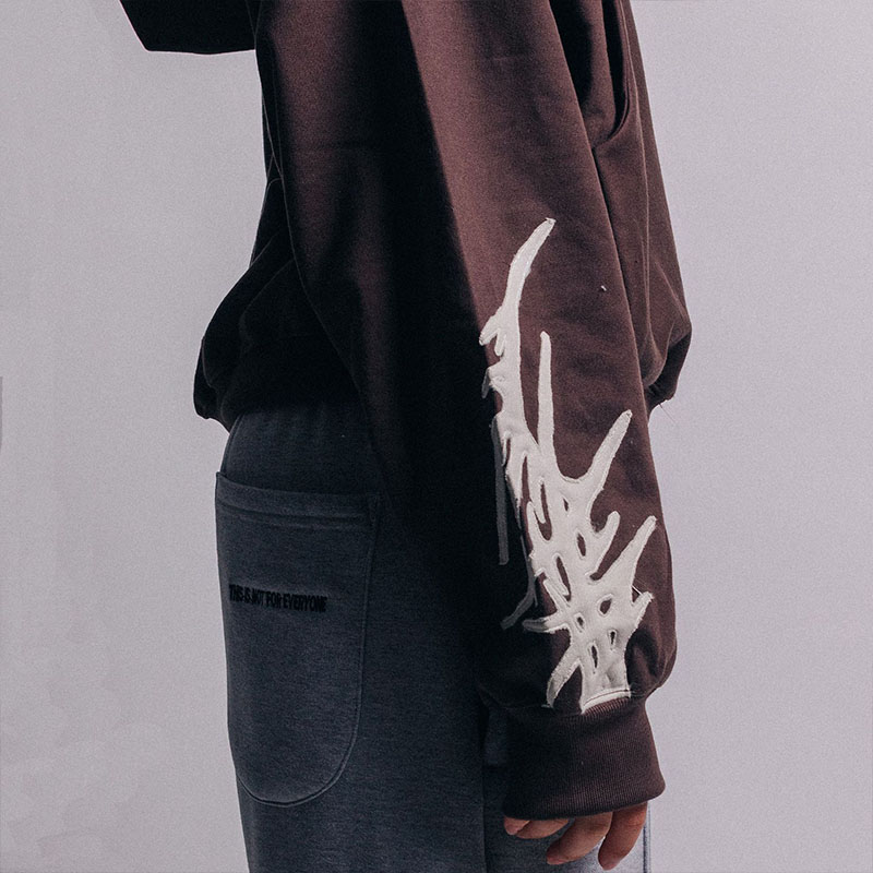 Unisex Y2K Letter Patch Hoodie