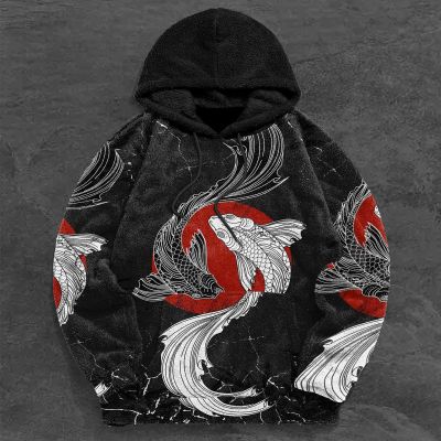 Digital Printed Plush Hoodie