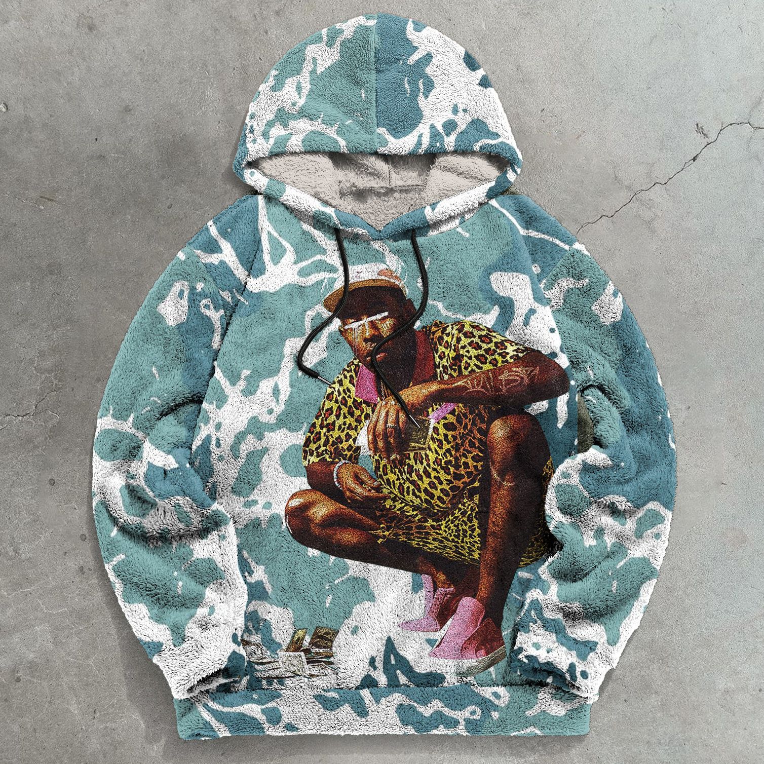 Digital Printed Plush Hoodie