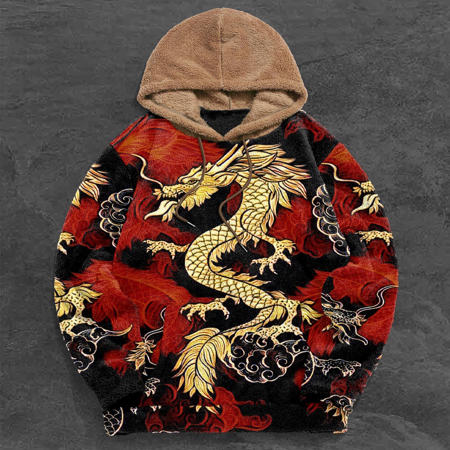 Digital Printed Plush Hoodie