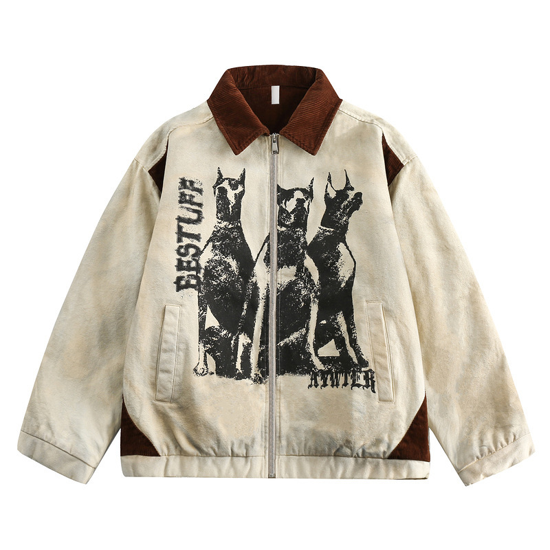 American Vintage Doberman Print Jacket