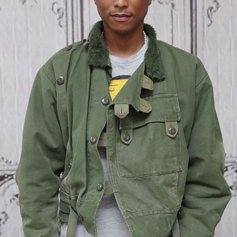 Amekaki Vintage Hunting Military Green Jacket