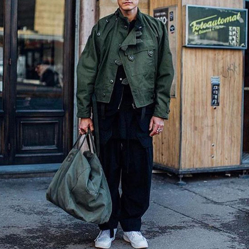 Amekaki Vintage Hunting Military Green Jacket