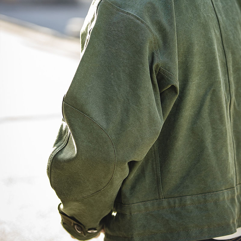 Amekaki Vintage Hunting Military Green Jacket