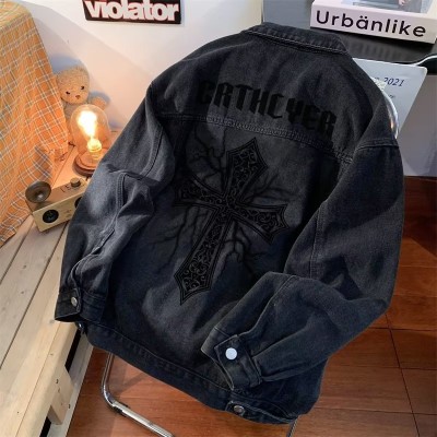 Baroque Cross Denim Jacket