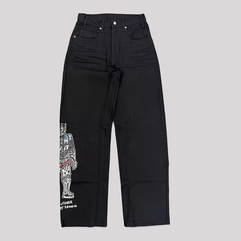 Unisex Gothic Print Jeans