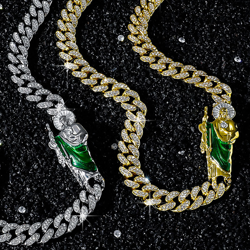 Iced Out St. Jude 12mm Cuban Link Chain