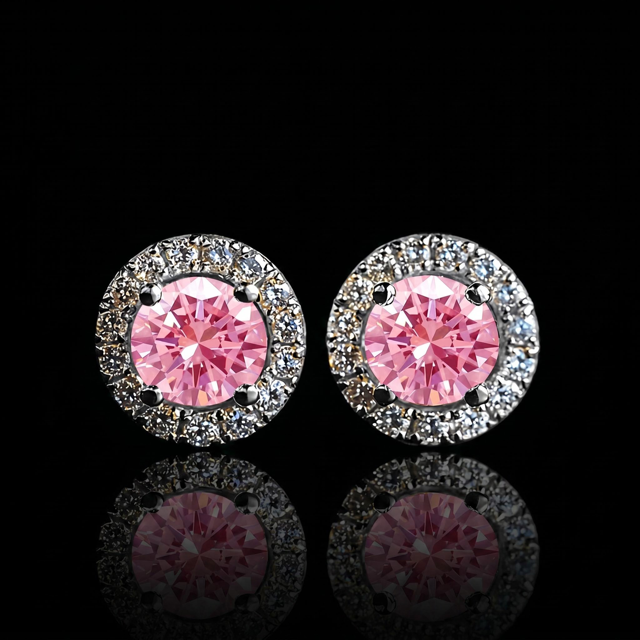 Brilliant Round Cut Halo Stud Earrings Brilliant Round Cut Halo Stud Earrings