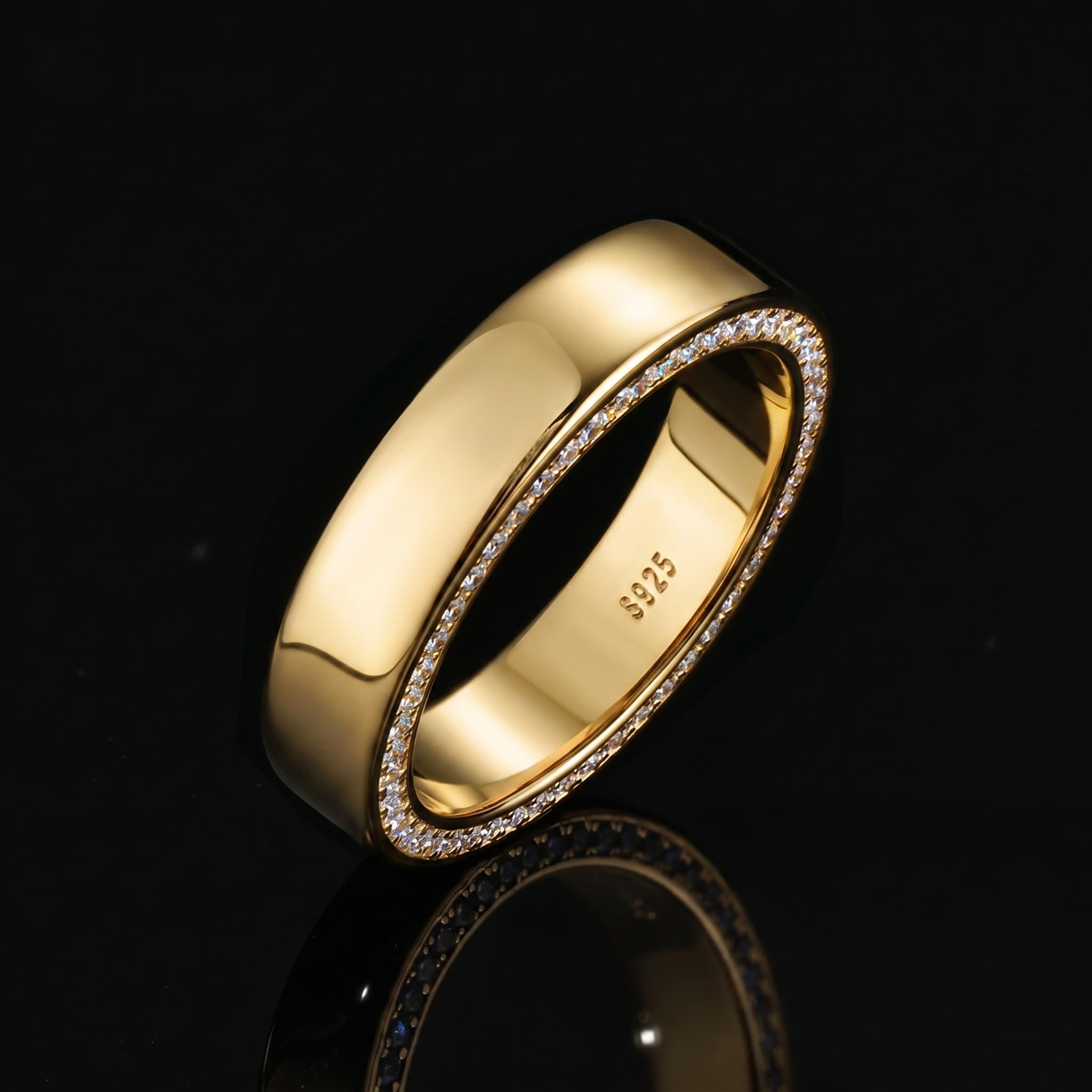 Moissanite Eternity Band Ring in S925 Sterling Silver