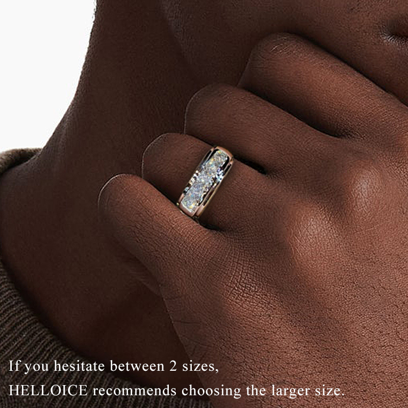 Moissanite 3Ct Round Cut Men's Engagement Ring in S925 Silver