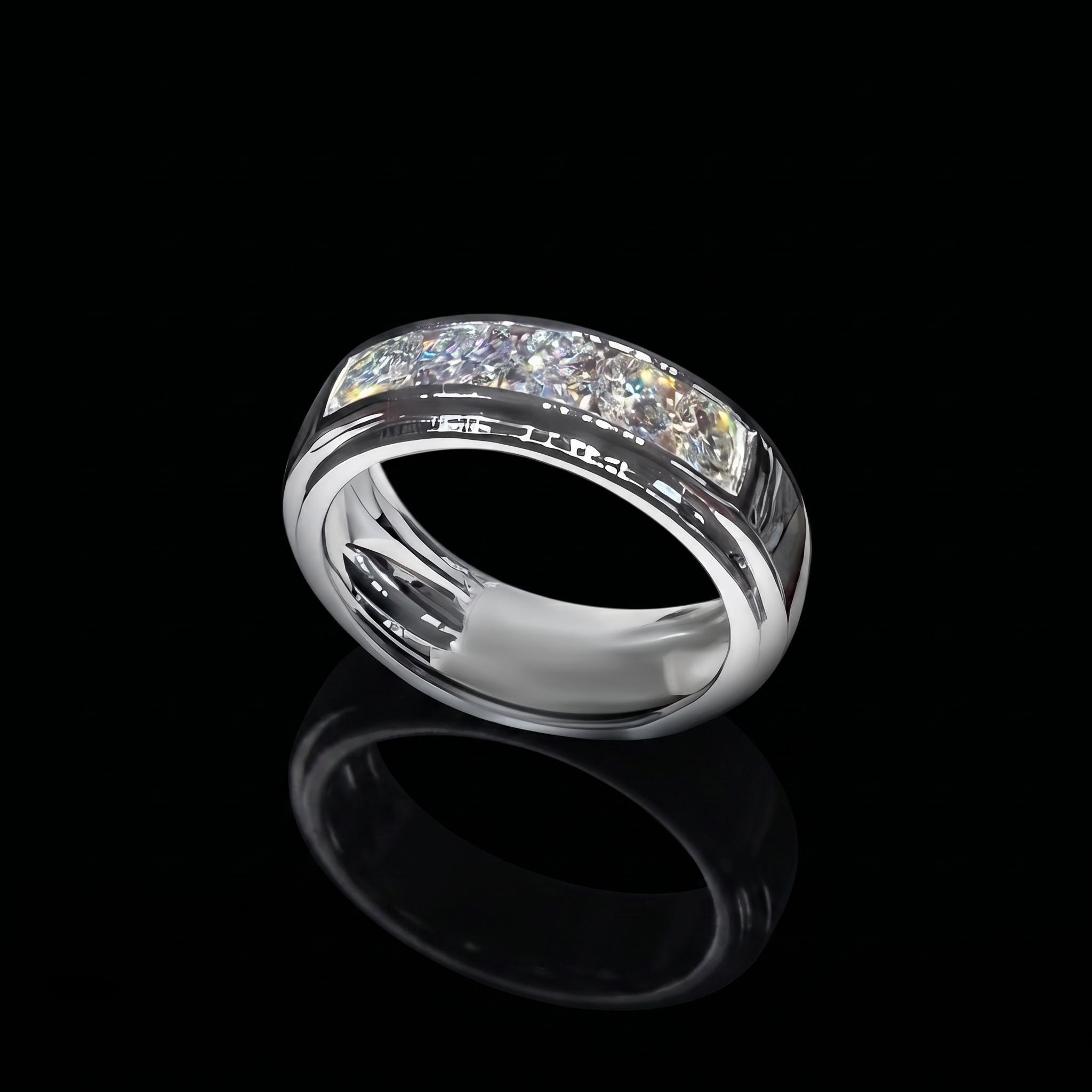 Moissanite 2.0 CTW Round Cut Men's Engagement Ring in S925 Silver