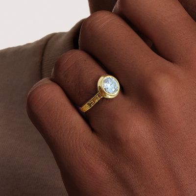 925S & VVS Moissanite 1.5Ct Ring 18K Gold