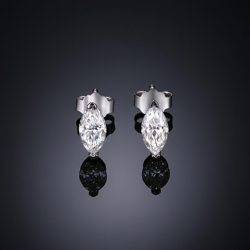 0.5Ct Certified VVS1 Moissanite Marquise Cut Earrings 0.5Ct Certified VVS1 Moissanite Marquise Cut Earrings