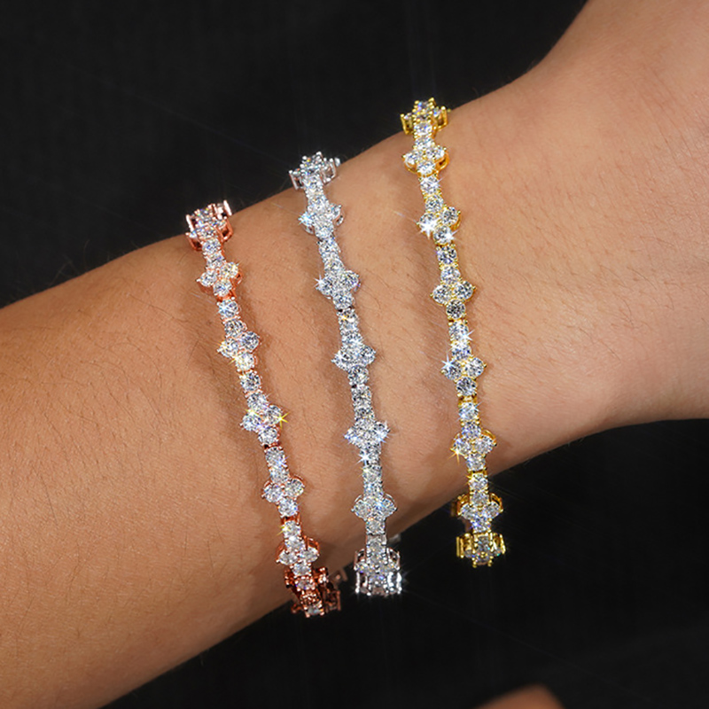 3mm 925S & VVS Moissanite Cross Tennis Bracelet