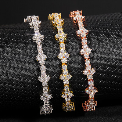 3mm 925S & VVS Moissanite Cross Tennis Bracelet