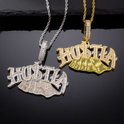 Iced Out Hustla Dollar Pendant