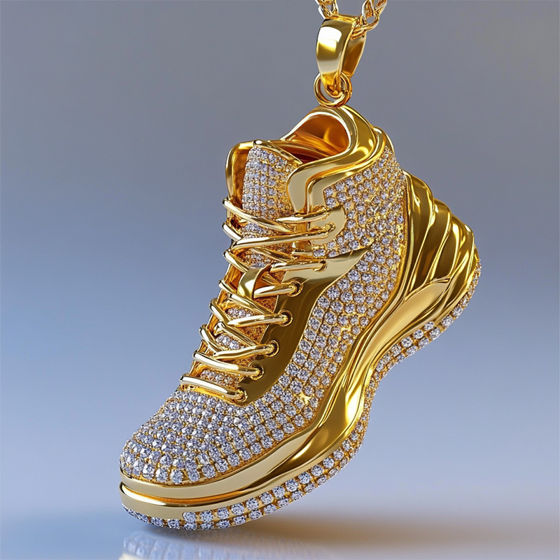 Men's Iced Sport Shoes Pendant