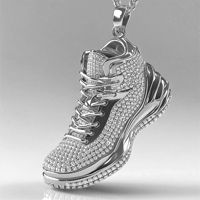 Men's Iced Sport Shoes Pendant