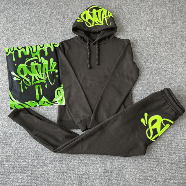 Hip Hop Letter Print Hoodie Set