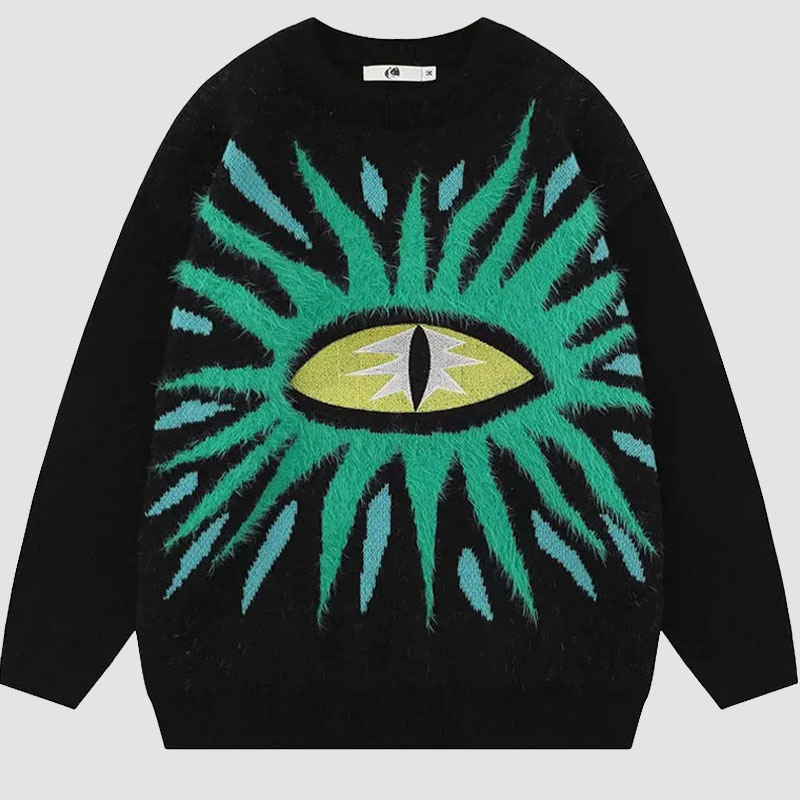 Gothic Eye Pattern Sweater