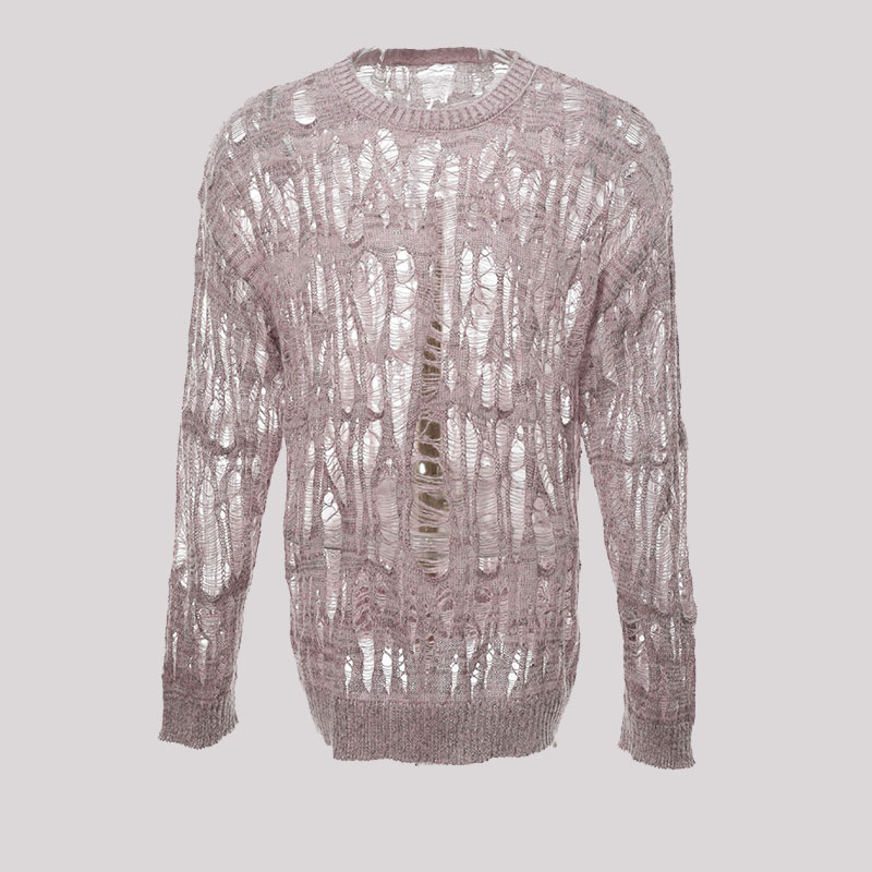 Unisex See-Through Cutout Raglan Sweater