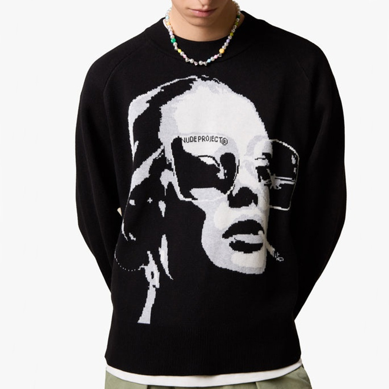 Unisex Portrait Print Sweater