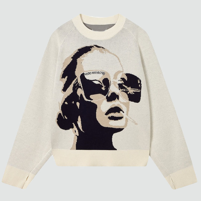 Unisex Portrait Print Sweater