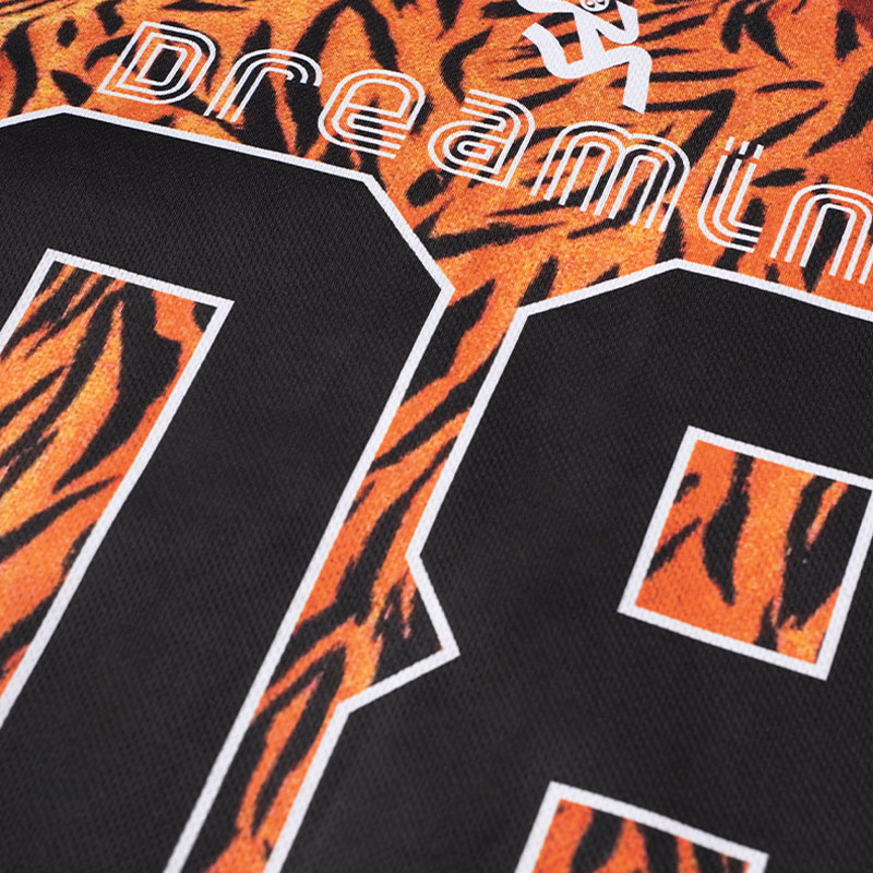 Tiger Stripe Digital Print Long Sleeve Athletic T-Shirt